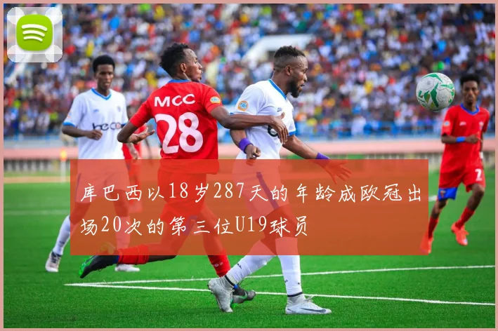库巴西以18岁287天的年龄成欧冠出场20次的第三位U19球员